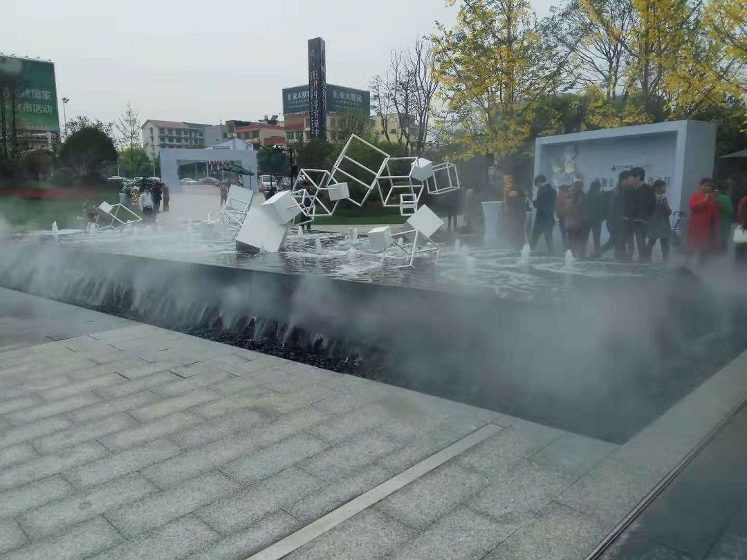 长沙时代年华售楼部人造雾景观工程